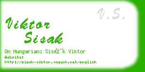 viktor sisak business card